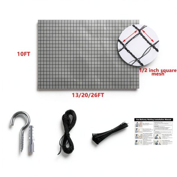 POYEE Cat Balcony Net HDPE Durable Pet Safety Screen-1