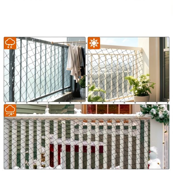 Sileasncei Cat Balcony Net Heavy Duty Nylon Safety Barrier-5