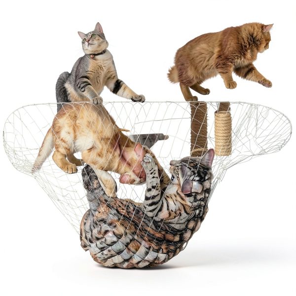Azure Cantara Cat Balcony Netting White Nylon Pet Safety-4