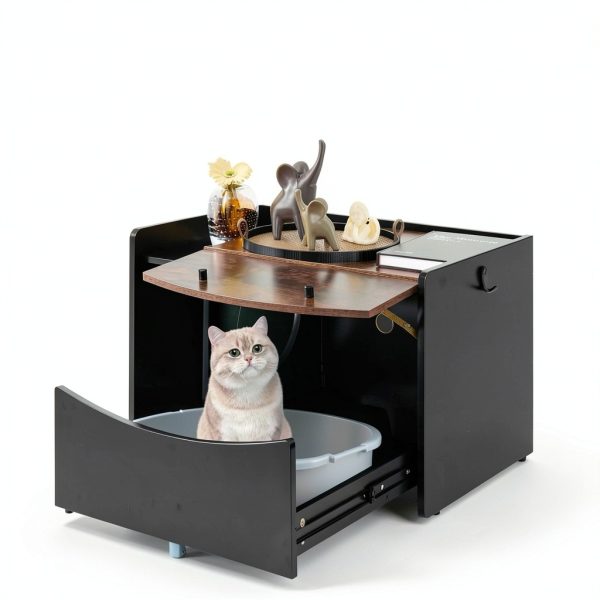 PETSITE Cat Litter Box Furniture Hidden Enclosure Modern-4