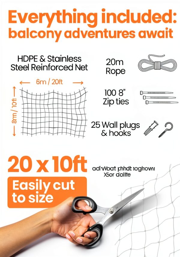 Cat Balcony Netting Upbeat Adventures Bite Resistant Mesh-2
