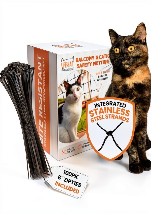 Cat Balcony Netting Upbeat Adventures Bite Resistant Mesh-0