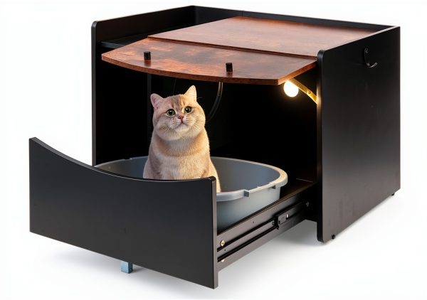 PETSITE Cat Litter Box Furniture Hidden Enclosure Modern-0