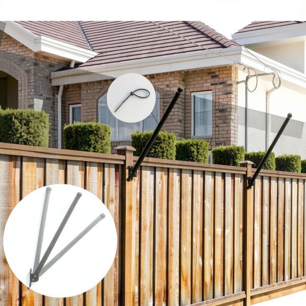 TPSHKE Fence Extension System Curved Pet Barrier Adjustable-2