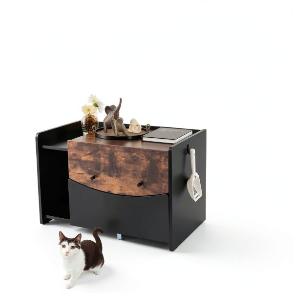 PETSITE Cat Litter Box Furniture Hidden Enclosure Modern-8