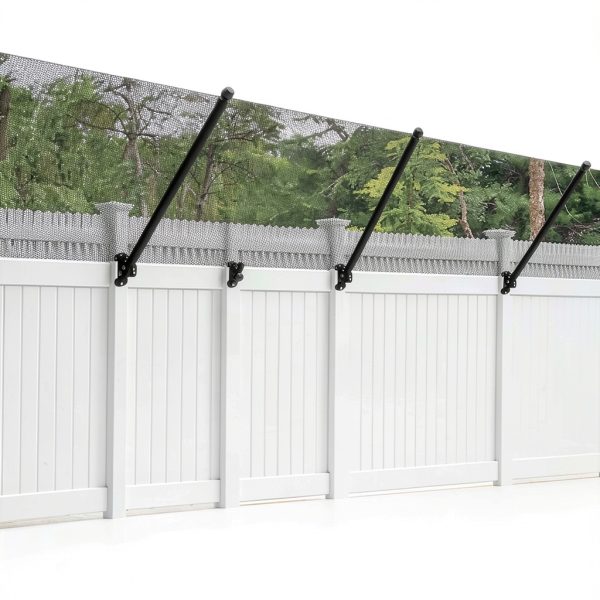 TPSHKE Fence Extension System Curved Pet Barrier Adjustable-3