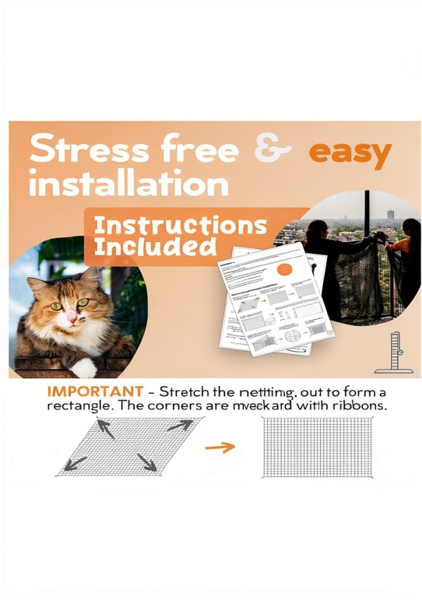 Cat Balcony Netting Bite Resistant Mesh by Primal Purr-3