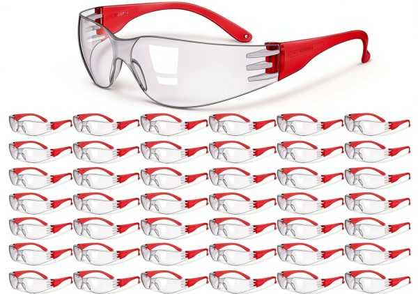 Safety Glasses Clear Polycarbonate Protective Eye Wear-0