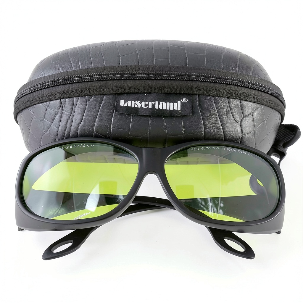 Wuhan Besram laser safety glasses showing clear lens protection