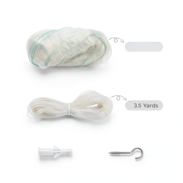 OMISTAR Cat Balcony Net Nylon Safety Barrier White-3