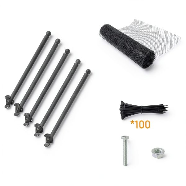 TPSHKE Fence Extension System Curved Pet Barrier Adjustable-4