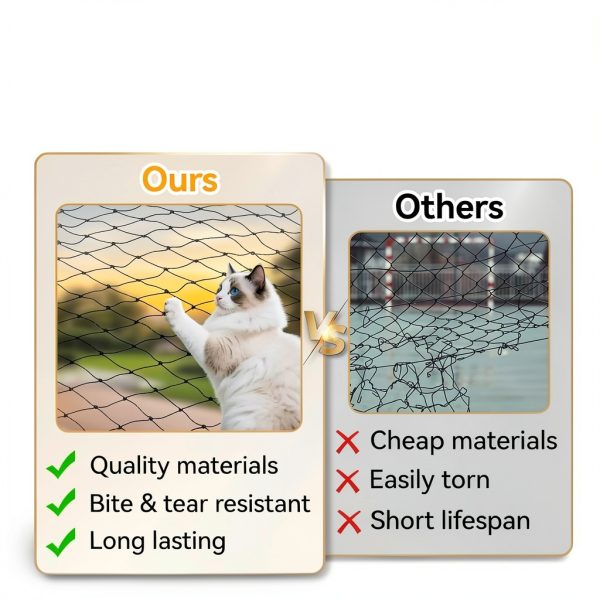 Klmnop Cat Balcony Net Durable Weatherproof Pet Safety-1