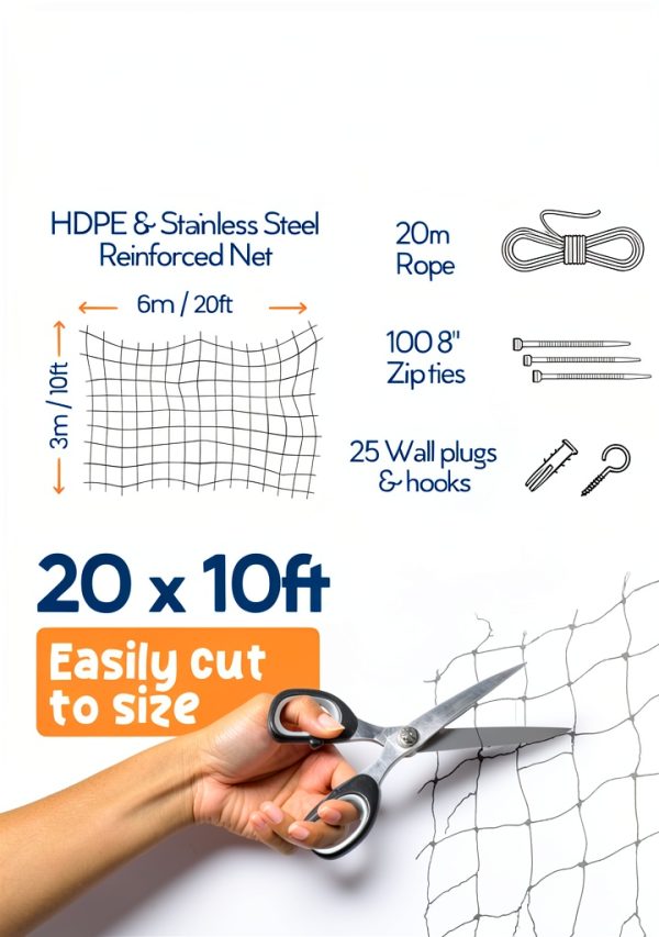 Cat Balcony Netting Bite Resistant Mesh by Primal Purr-2