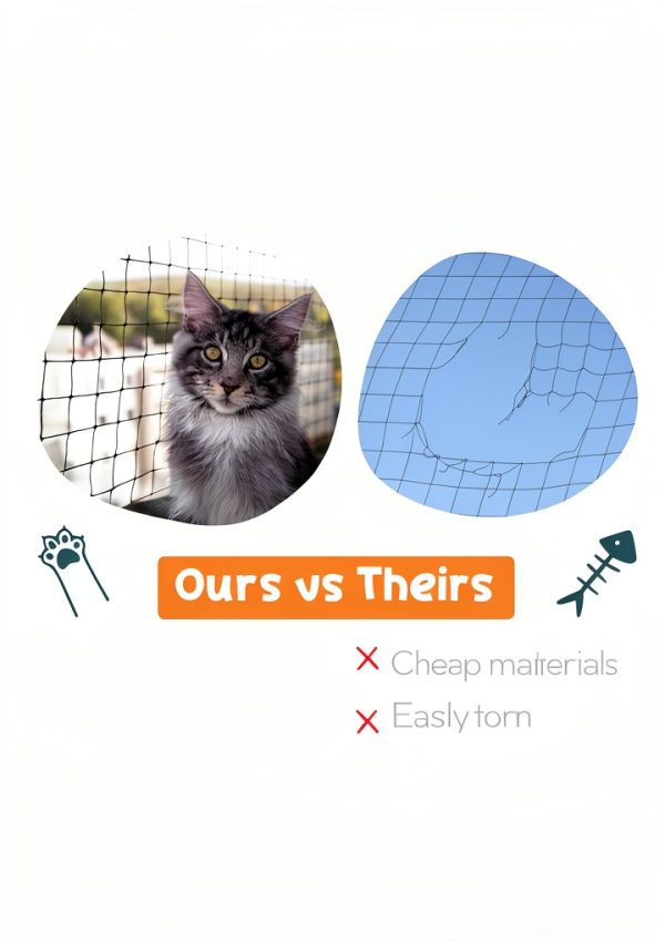 Cat Balcony Netting Bite Resistant Mesh by Primal Purr-4