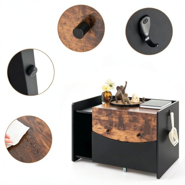 PETSITE Cat Litter Box Furniture Hidden Enclosure Modern-2