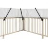 TPSHKE Fence Extension System Curved Pet Barrier Adjustable-0