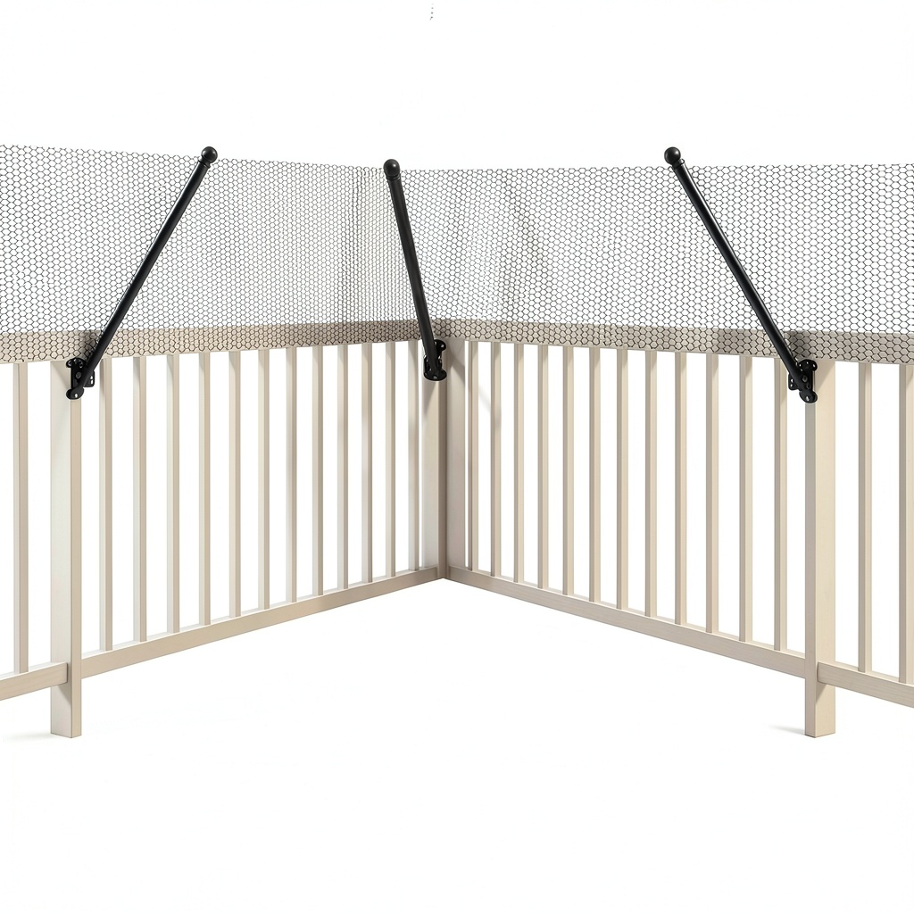 TPSHKE Fence Extension System installed on a wooden fence