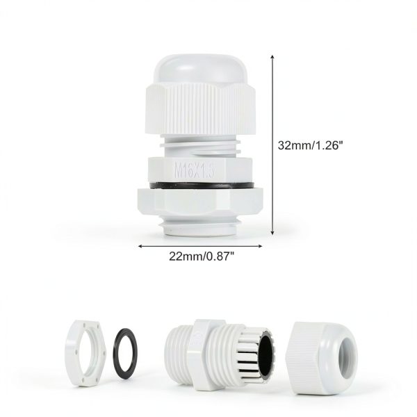 MECCANIXITY White Cable Gland Joint M12-M32 IP68 Waterproof-1