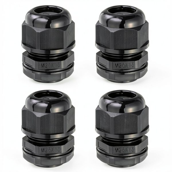 Cable Gland MECCANIXITY M25 5-6mm 5 Hole Waterproof Nylon Joint Black-0