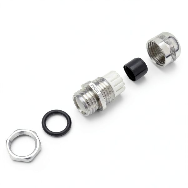 uxcell Cable Gland M12 Metal Waterproof Cable Glands Joints Adjustable Connector for 3-6.5mm Dia Cable, Pack of 10-3
