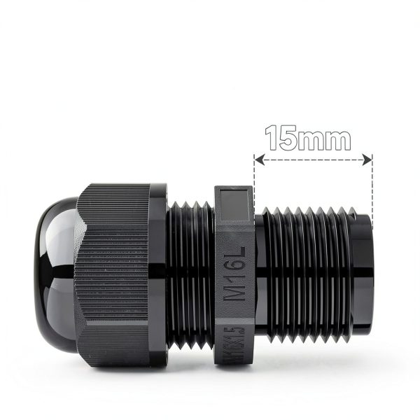 QILIPSU 10pcs M16L Long Thread Cable Gland Waterproof IP68 Nylon Strain Relief Cord Grip Cable Pass Through Wire Connector-1