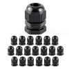 20pcs 1/2" NPT Cable Gland Waterproof Adjustable 6-12mm Through Cord Grip Cable Connectors Nylon Cable Gland Joints Wire Protectors(1/2'', 20PCS)-0