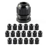 20pcs 1/2" NPT Cable Gland Waterproof Adjustable 6-12mm Through Cord Grip Cable Connectors Nylon Cable Gland Joints Wire Protectors(1/2'', 20PCS)-0