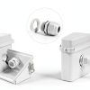 TICONN 20 Pcs IP68 Waterproof Cable Gland Kit NPT 1/4"-1" Black-5