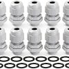 PG9 Nylon Cable Glands uxcell 15pcs Waterproof Connector White-0