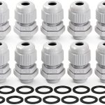 PG9 Nylon Cable Glands uxcell 15pcs Waterproof Connector White-0
