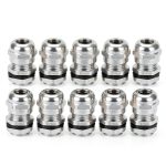 uxcell Cable Gland M12 Metal Waterproof Cable Glands Joints Adjustable Connector for 3-6.5mm Dia Cable, Pack of 10-0