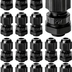 Cable Gland Bates Choice PG7 20 Pack Nylon Strain Relief Black-0