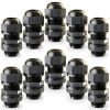 QILIPSU 10pcs M16L Long Thread Cable Gland Waterproof IP68 Nylon Strain Relief Cord Grip Cable Pass Through Wire Connector-0