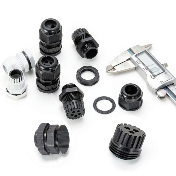 Cable Gland MECCANIXITY M25 5-6mm 5 Hole Waterproof Nylon Joint Black-2