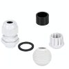 PG9 Nylon Cable Glands uxcell 15pcs Waterproof Connector White-2