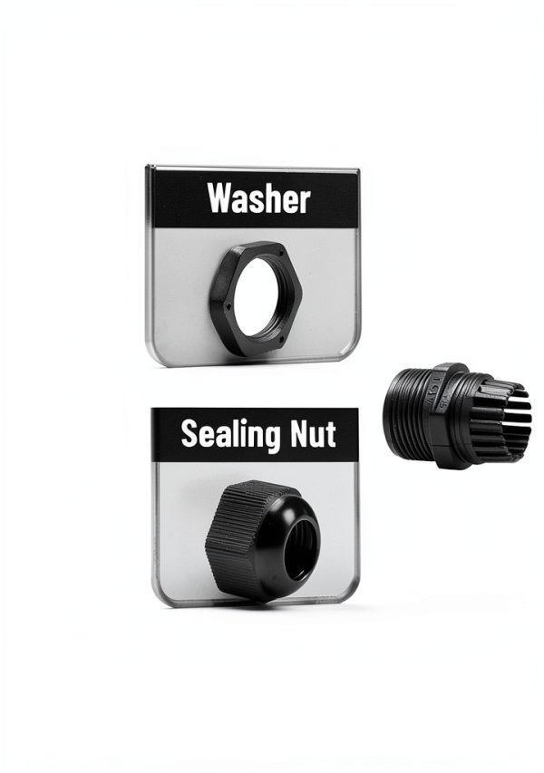 Cable Gland Bates Choice PG7 20 Pack Nylon Strain Relief Black-2