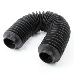 uxcell a11092800ux0258 Machinery Black Rubber Flexibility Corrugated Sleeve Bellows, Steel-0