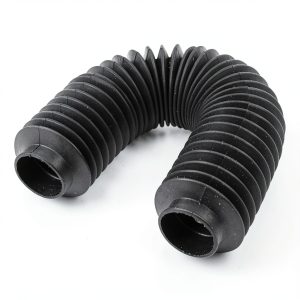 uxcell a11092800ux0258 Machinery Black Rubber Flexibility Corrugated Sleeve Bellows, Steel-0