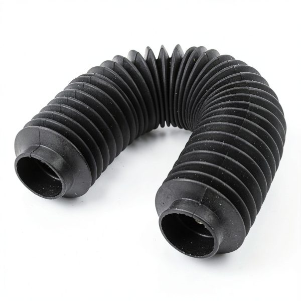 uxcell a11092800ux0258 Machinery Black Rubber Flexibility Corrugated Sleeve Bellows, Steel-0