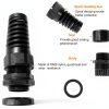 LifCratms NPT 1" Black Cable Gland IP68 Waterproof Nylon Joint 2‑Piece-3