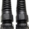 LifCratms NPT 1" Black Cable Gland IP68 Waterproof Nylon Joint 2‑Piece-4