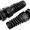 LifCratms NPT 1" Black Cable Gland IP68 Waterproof Nylon Joint 2‑Piece-0